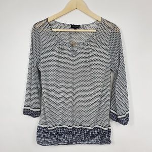 The Limited Womens Blue & White Top Size Medium